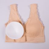 M-3XL Women Underwear Sexy Lingerie Lace Solid Color Cross Side Buckle Wireless Push up Breathable Sleep Hot Bra