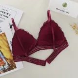 Sexy Seamless Deep V Lace Women Bra Wireless Thin Underwear Sexy Lingerie Lace Bras