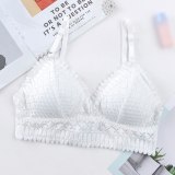 Female Wireless Push Up Bras Thin Soft Underwear Seamless Deep V Lace Bras for Women Sexy Lingeries