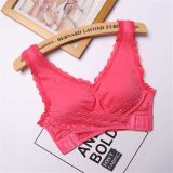 M-3XL Women Underwear Sexy Lingerie Lace Solid Color Cross Side Buckle Wireless Push up Breathable Sleep Hot Bra