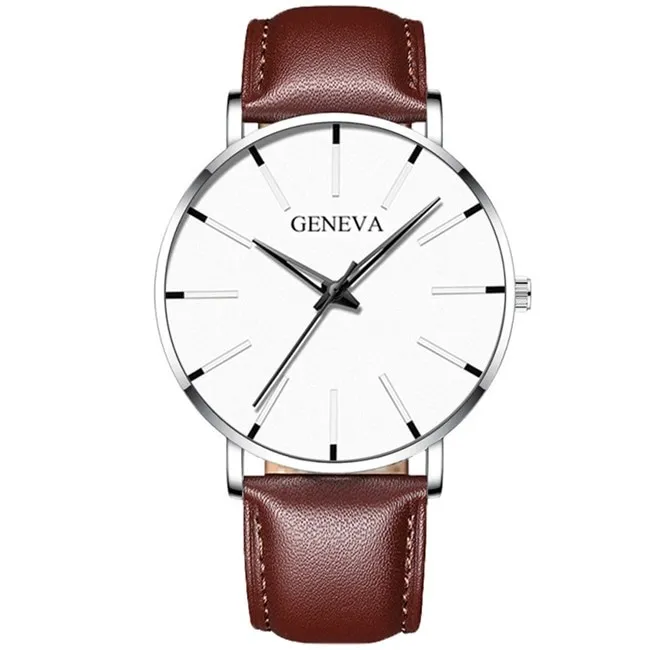 2020 Minimalist Men's Fashion Ultra Thin Watches Simple Men Business Stainless Steel Mesh Belt Quartz Watch
