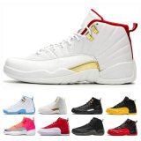 Men Basketball Shoes Retro 12 Playoff Gym Red White Black Flu Game Royal Ball Hot Gold Sports Sneaker Trainers Size  7-12