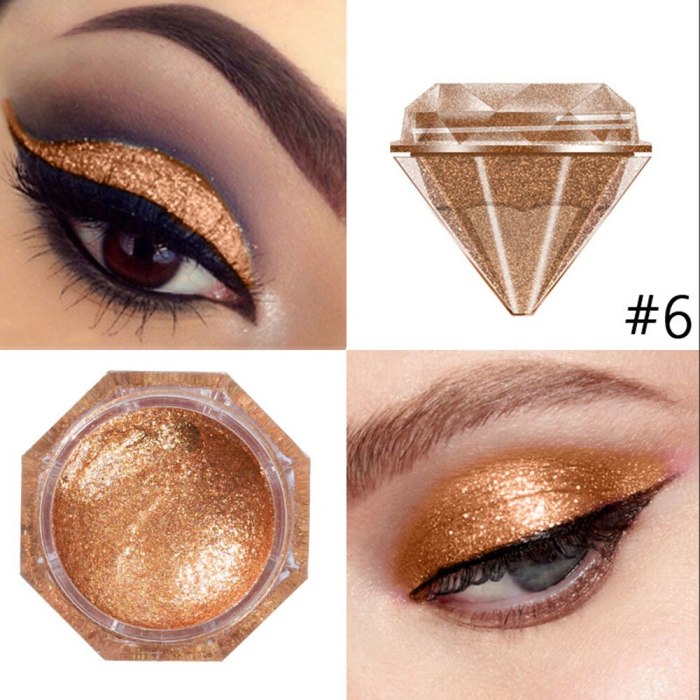 ELECOOL High Quality Liquid Eye Shadow Glitter Glitter Green Metal Radiant Purple Gold Metal Female Cosmetics TSLM1
