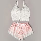 2020 Women Sexy Bra Set Ladies Sexy Lace Comfortable Polyester Sleepwear Underwear Tops Briefs Sets Lenceria Biquini