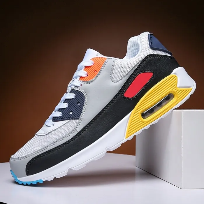 Men's Sports Training Sneakers Air Cushion Mesh Tennis Sports Shoes Outdoor Running Shoes Non-slip Wear-resistant Casual Shoes