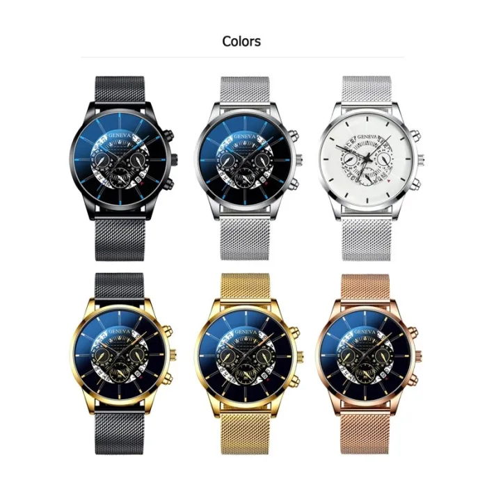 2020 Hollow Men's Watch Fashion Ultra Thin Watches Date Men Business Stainless Steel Mesh Belt Quartz Watch