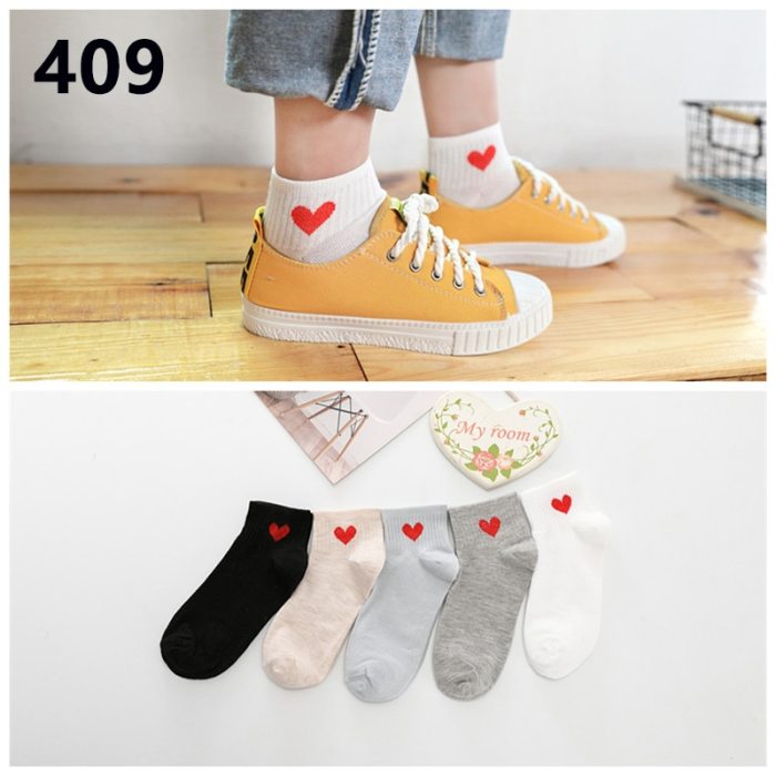 5Pairs  Arrivl Women Socks funny Fruits Cute Happy Silicone Slip Invisible Cotton Sock 35-40