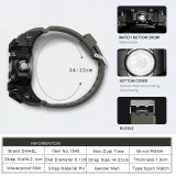 Men Military Watch 50m Waterproof Wristwatch LED Quartz Clock Sport Watch Male  Sport Watch Men S Shock