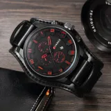 Top  Brand Luxury Mens Watches Male Clocks Date Sport Military Clock Leather Strap Quartz Business Men Watches Gift