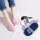 5Pairs  Arrivl Women Socks funny Fruits Cute Happy Silicone Slip Invisible Cotton Sock 35-40