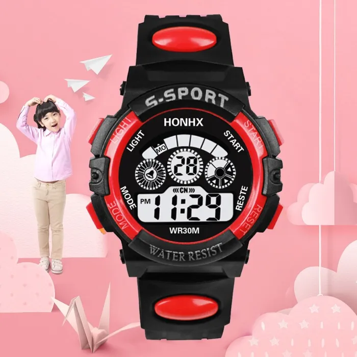 Children watch LED electronic watch Luxury Men Analog Digital Military Sport Waterproof Luminous Wrist Watch Bracelet watch YE1