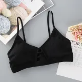 BEFORW Solid Color Sexy Hollow Bra Thin strap Push Up Bra Wire Free Seamless Underwear Women Slim Fit Cozy Thread Female Bras