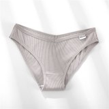 FINETOO Women's Underpants Soft Cotton Panties Girls Solid Color Briefs Striped Panty Sexy Lingerie Female Underwear M-XL Panty