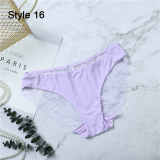 Fashion Women's Sexy Lace Panties Seamless Underwear Briefs Leopard Ice Silk for Girls Bikini Cotton Crotch Transparent Lingerie