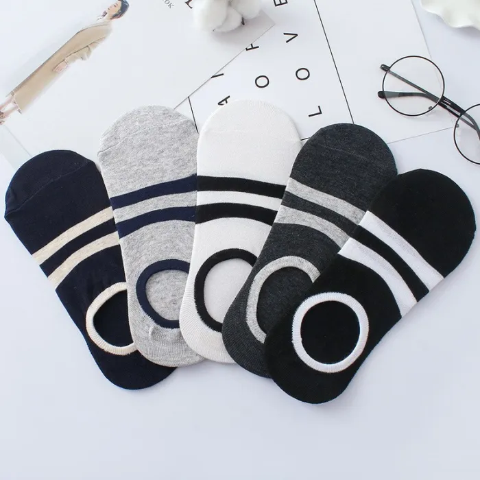 22 Styles 5 Pairs/lot Men Summer Cotton Socks Solid Color Striped Animals Ship Socks Fashionable Male Ankle Socks
