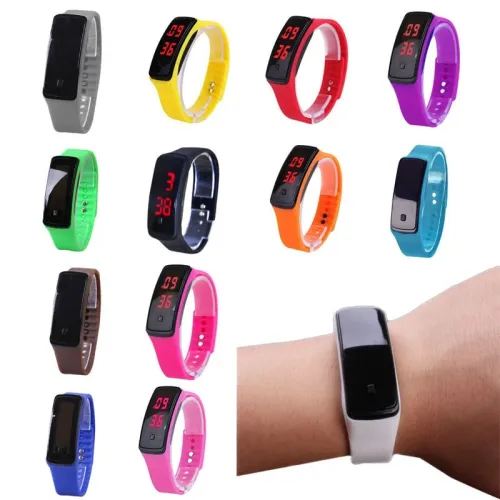 Fashion Sport LED Women Watches Candy Color Silicone Rubber Touchscreen Digital Watches Waterproof Bracelet Wrist Watch H9
