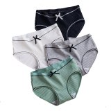 Explosion models women's thread in the waist underwear breathable briefs cotton solid color cute bow manufacturers wholesale