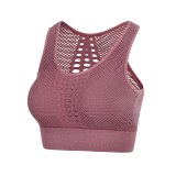 Women's Medium Support Cross Back Wirefree Removable Cups Sport Bra Tops Freedom Seamless Racerback Yoga Running Sports Bras