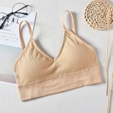 Gym Fitness Yoga Running Bras Female Girls Pad Sportswear Tank Tops Sports Push Up Bras Sexy Women High Impact Tops Hot Sale