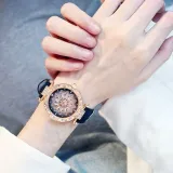 2019 Women Watches Set Starry Sky Ladies Bracelet Watch Casual Leather Sports Quartz Wristwatch Clock