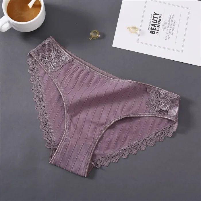 New Sexy Lace Panties For Women Girls Underwear Cotton Panty 2019 Soild Elasticity Comfortable Low-Rise Lingerie Panties M L XL