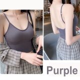 FINETOO Sexy Backless Bralette Active Bra For Women Seamless Padded Bra Women Lingerie Cotton Wireless Long Tops Brassiere Bra