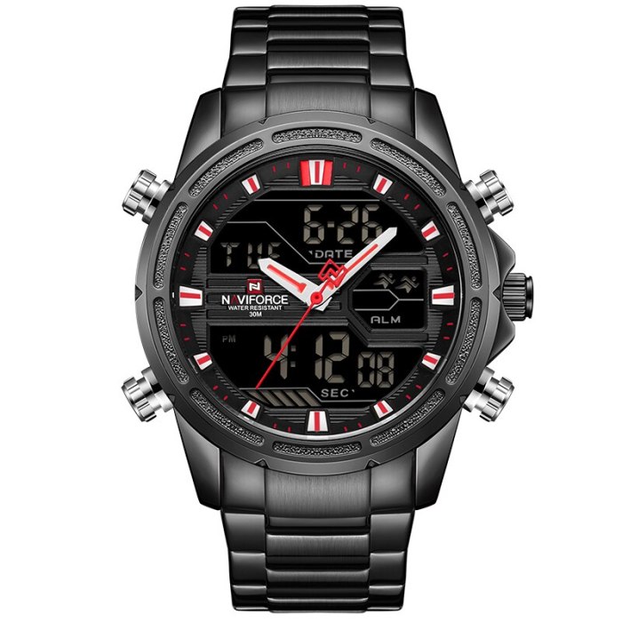 New Mens Watch Analog Luxury Fashion Sport Waterproof Quartz Wrist Watch All-Steel Male Watches Clock