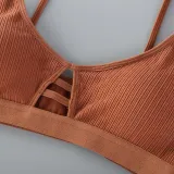 BEFORW Solid Color Sexy Hollow Bra Thin strap Push Up Bra Wire Free Seamless Underwear Women Slim Fit Cozy Thread Female Bras