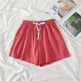 Women Shorts Summer Casual Solid Drawstring shorts high waist loose shorts for girls Soft Cool female short M-2XL