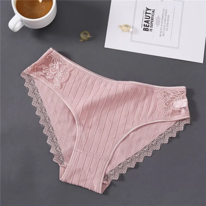 New Sexy Lace Panties For Women Girls Underwear Cotton Panty 2019 Soild Elasticity Comfortable Low-Rise Lingerie Panties M L XL