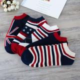 22 Styles 5 Pairs/lot Men Summer Cotton Socks Solid Color Striped Animals Ship Socks Fashionable Male Ankle Socks