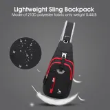 Chest Shoulder Sling Bag Men's Bag One Strap Lightweight Female Bag Pouch Day Bag for Travel Outdoor Bags