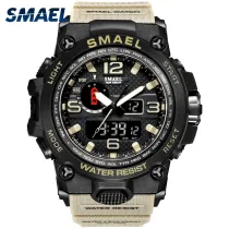 Men Military Watch 50m Waterproof Wristwatch LED Quartz Clock Sport Watch Male  Sport Watch Men S Shock