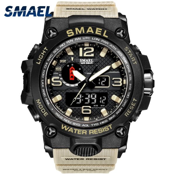 Men Military Watch 50m Waterproof Wristwatch LED Quartz Clock Sport Watch Male  Sport Watch Men S Shock