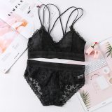 Women Lace Bra Sets Seamless Underwear Backless Vest Sexy Panties Padded Bralette Lingerie Ultrathin Briefs Female Intimates #F