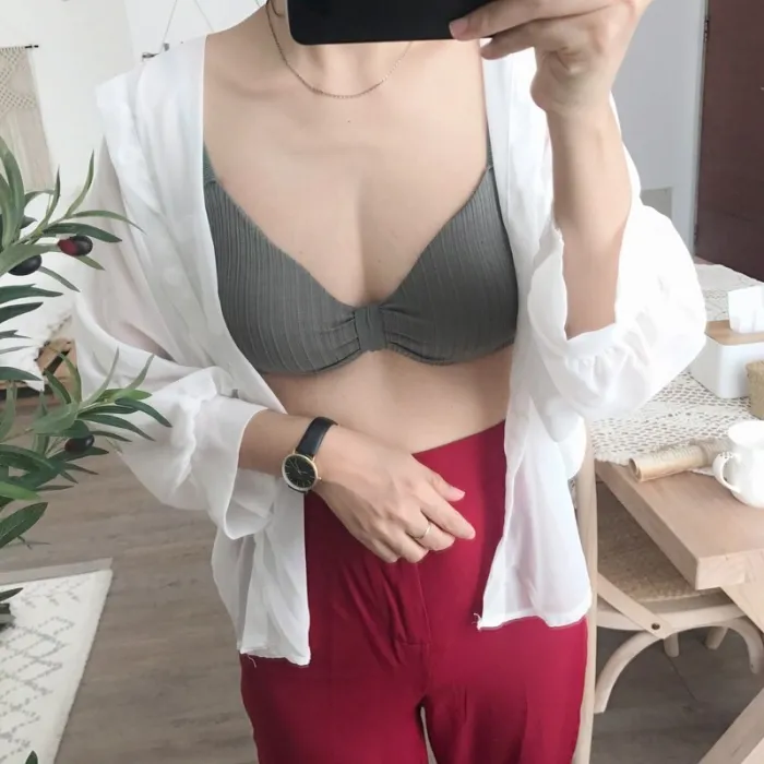 Sexy Bra Push Up Bras For Women Lingerie Wire Free Bra Solid Color Cotton Bralette Seamless Underwear Female Brassiere BH