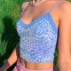 HEYounGIRL Pink Leopard Print Sexy Spaghetti Strap Top Women Summer Y2k Backless Lace Cami Tops Ladies Sweat 90s Crop Tees 2020