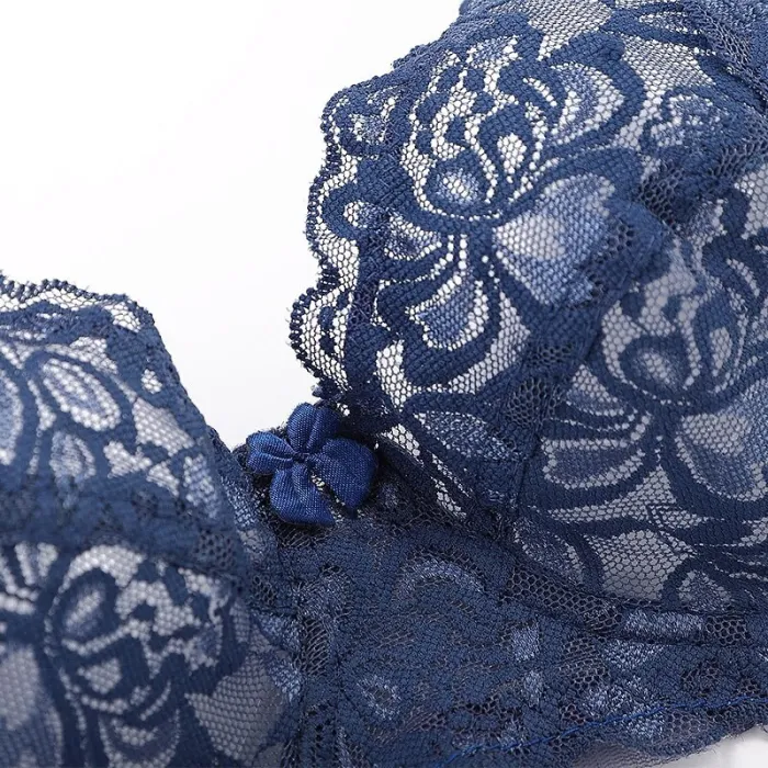Yenlice 2020 Sexy Women Lace Gauze Bra Push Up 3/4 Cup Hook-and- Eye Breathable Ultra-thin Bra Lingerie Bralette Underwear New