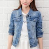 Women 2019 New Fashion Denim Jackets Autumn Casual Long Sleeve Basic Short Jean Jacket Vintage Korean Harajuku Coats