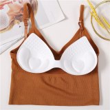 FINETOO Sexy Backless Bralette Active Bra For Women Seamless Padded Bra Women Lingerie Cotton Wireless Long Tops Brassiere Bra