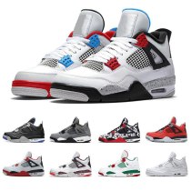 2019 Hot Basketball Shoes Retro 4 Men Mens Pure Black Laser Sport Black Royal From Outdoor Sneakers Designer Shoes US7-13