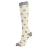 Compression Socks Men Women Nylon Yarn Outdoor Sports High Long Tube Stockings Running Socks Happy Dot Marathon Unisex Fun