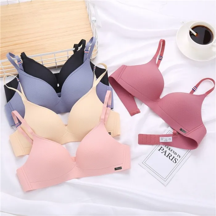FINETOO Summer Breathable Bra Women 3/4 Cup Bras Sexy Ultra-thin Underwear Soft Wireless Bra A B Cup Brassiere Female Lingerie
