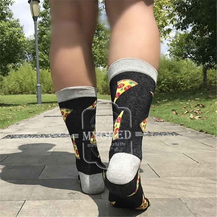MYORED 2019 date men dress color comfortable pair roller skateboard for causal reason funny wedding socks socks shark geometry