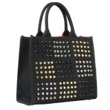 Cool Fashion Canvas Rivet Women Handbag Large capacity Shoulder Bag Black Green Camouflage Bolsas Mujer Lady Tote Shopping Trip