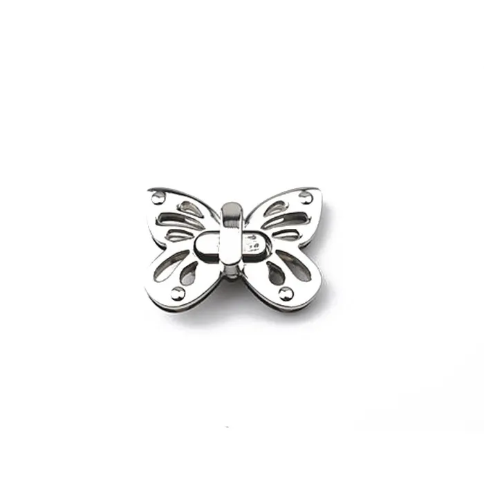 Butterfly Shaped Twist Turn Lock Metal Purse Lock Closure for DIY Handbag Shoulder Bag Purse