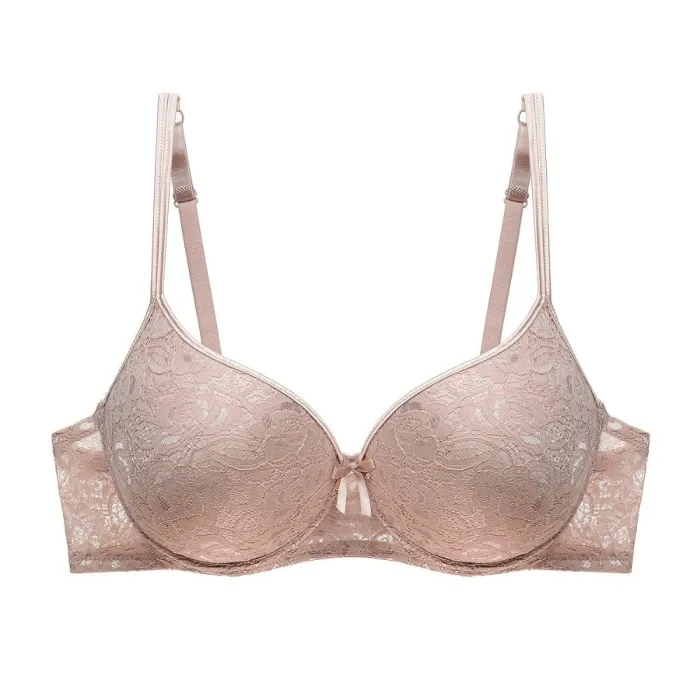 New Plus Size Bra Thin Cup  Lace Bralette For Woman Push Up Cotton Brassiere Underwire ABCD Cup Bras Underwears