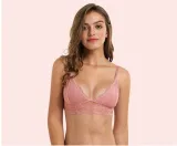 Women Sexy Lace  Bra Top Lingerie Underwear Intimate Bra 3/4 Cups Crop Top Unlined Soft Ultrathin  Bras Translucent