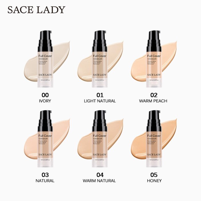 SACE LADY Professional Eye Concealer Makeup Base 6ml Full Cover for Eye Dark Circle Face Liquid Corrector Cream Make Up Cosmetic