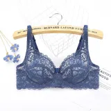 Yenlice 2020 Sexy Women Lace Gauze Bra Push Up 3/4 Cup Hook-and- Eye Breathable Ultra-thin Bra Lingerie Bralette Underwear New